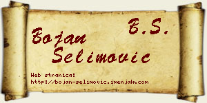 Bojan Selimović vizit kartica